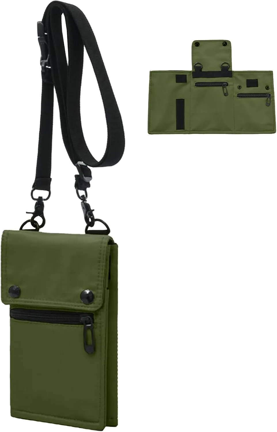 Anti Theft Travel Bag Small Crossbody Phone Purse Foldable Hidden Wallets Wander Bag with Multiple Pockets