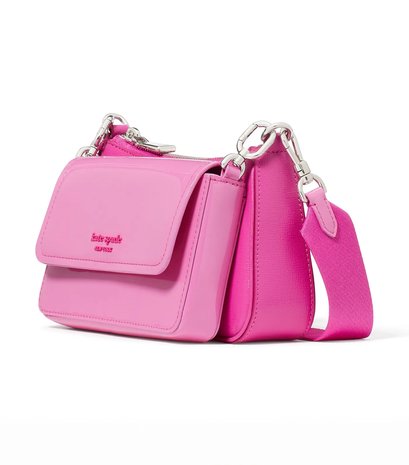 Double Up Patent Leather Crossbody Enchinacea Flower Multi