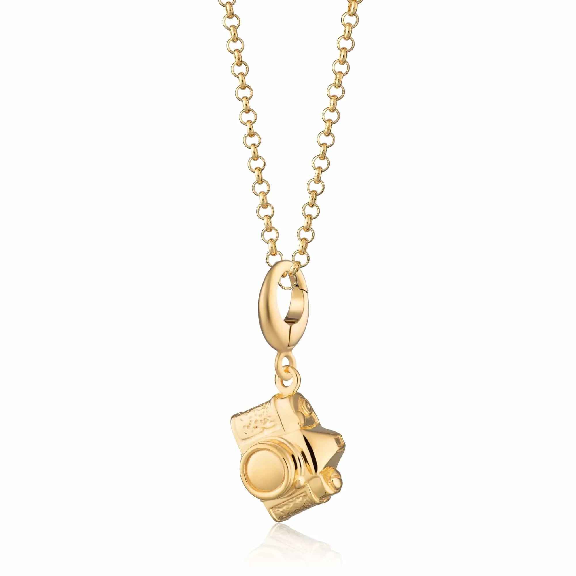 Gold Plated Vintage Camera Necklace