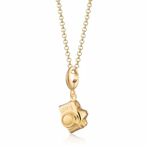 Gold Plated Vintage Camera Necklace