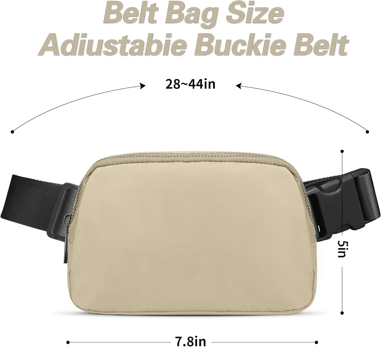 JSJ Mini Fanny Pack for Women & Men,Valentines Day Gifts for Girls Teens Kids Daughter Sister Her,Trendy Stuff Crossbody Bags Cute Everywhere Belt Bags. (Khaki)