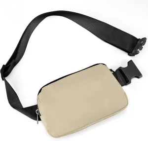 JSJ Mini Fanny Pack for Women & Men,Valentines Day Gifts for Girls Teens Kids Daughter Sister Her,Trendy Stuff Crossbody Bags Cute Everywhere Belt Bags. (Khaki)