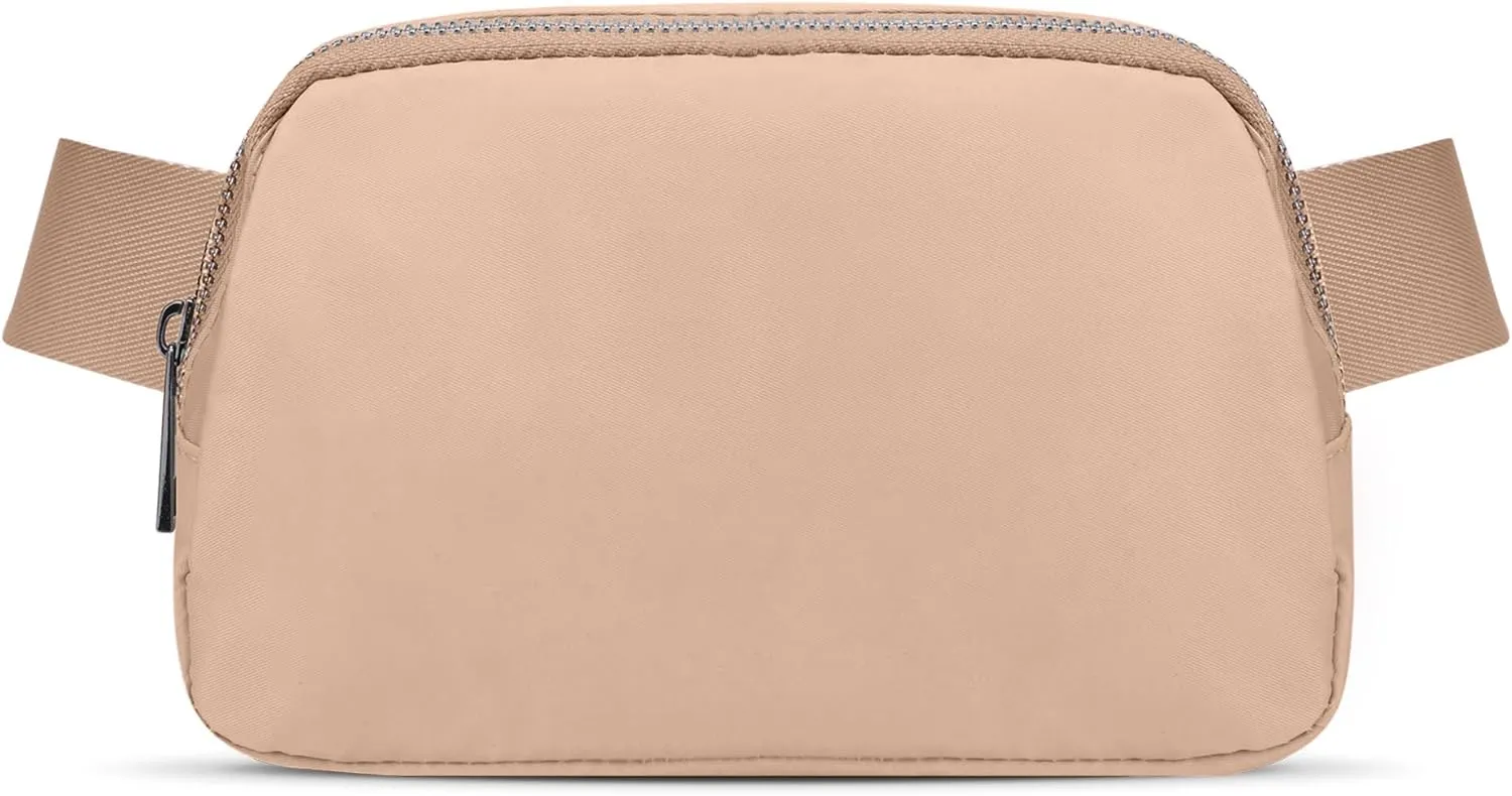 JSJ Mini Fanny Pack for Women & Men,Valentines Day Gifts for Girls Teens Kids Daughter Sister Her,Trendy Stuff Crossbody Bags Cute Everywhere Belt Bags. (Light Brown)