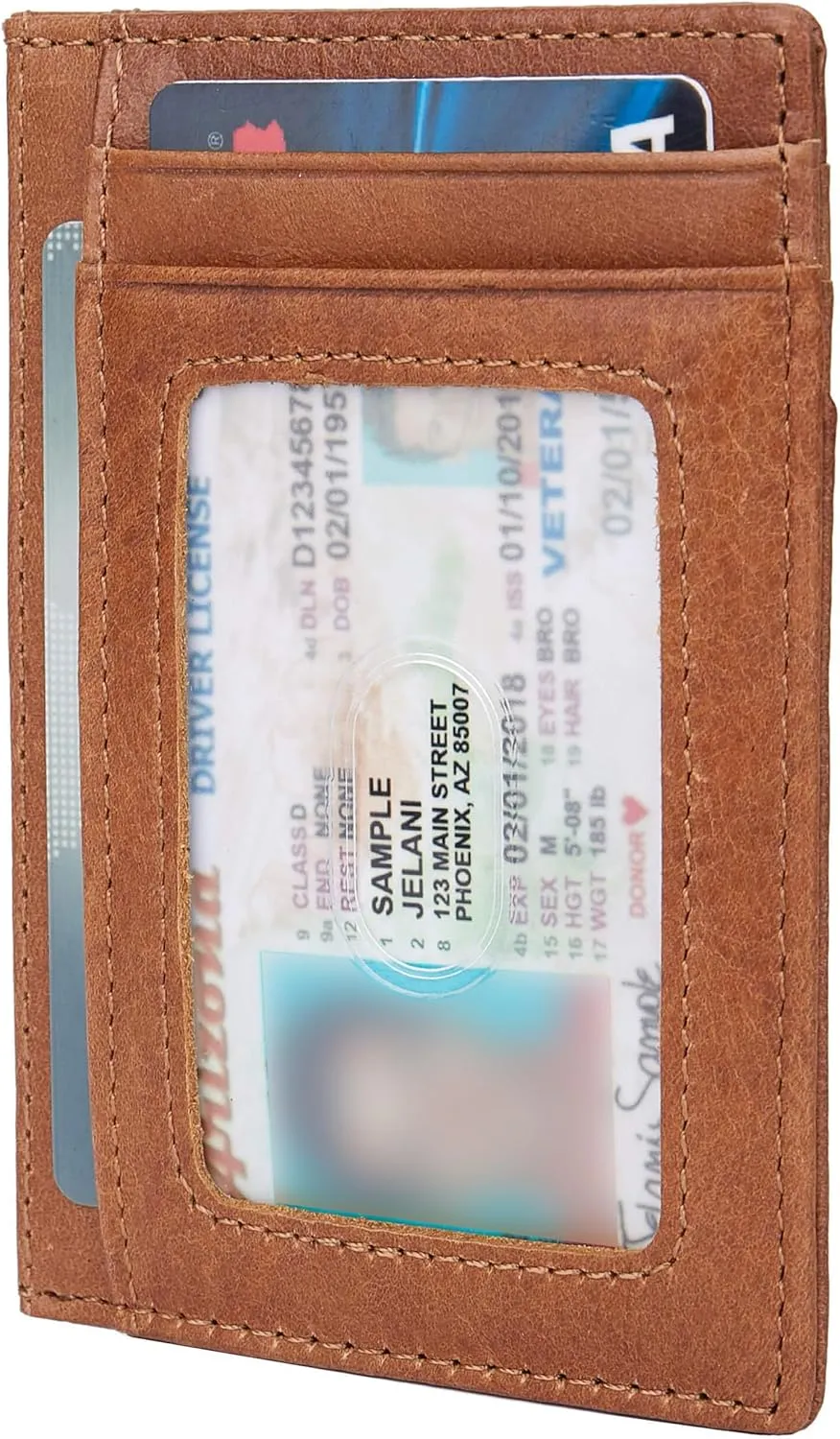 Slim RFID Blocking Credit Card Holder Minimalist Leather Front Pocket Small Wallet for Women Men