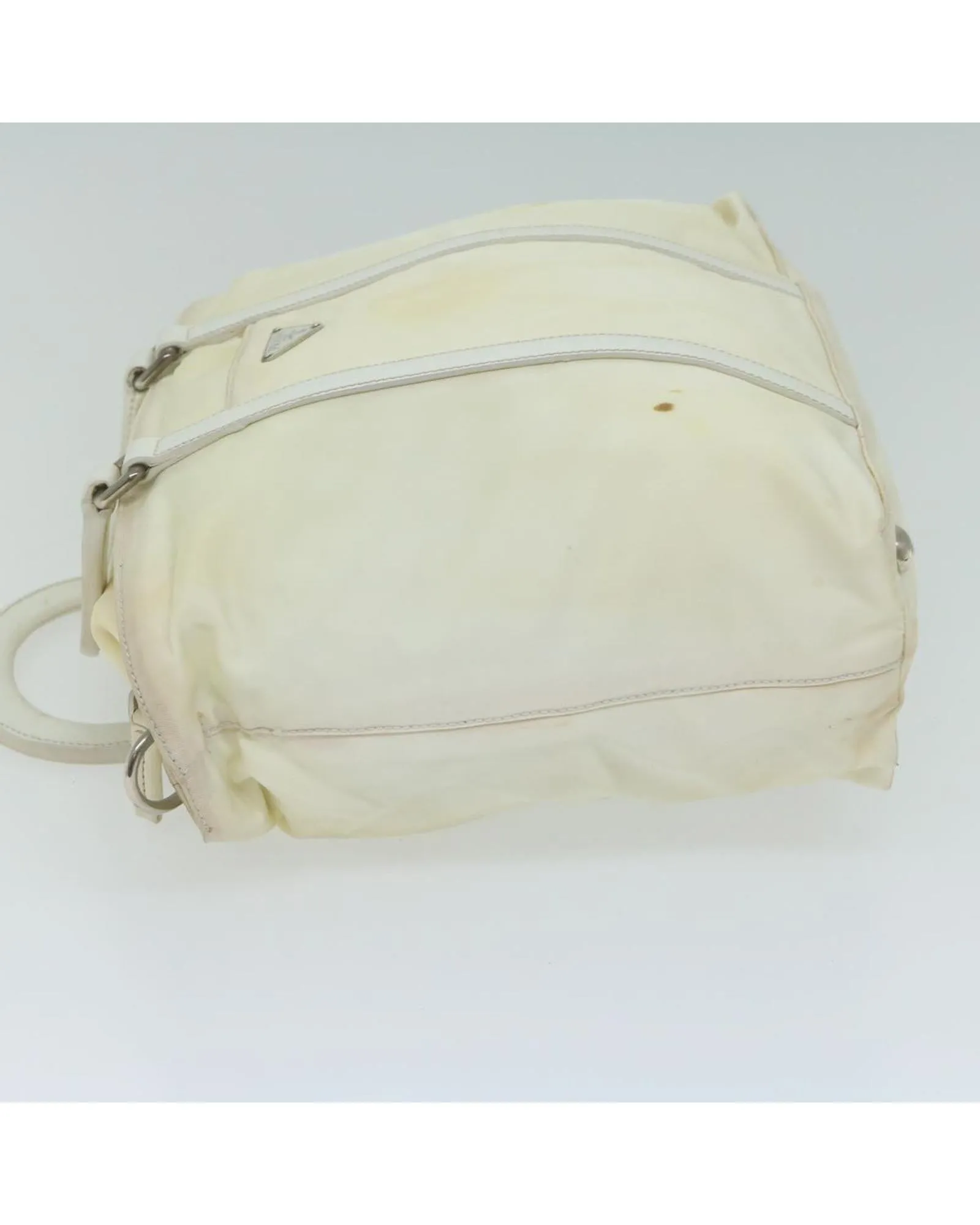White Nylon 2-Way Hand Bag by Prada