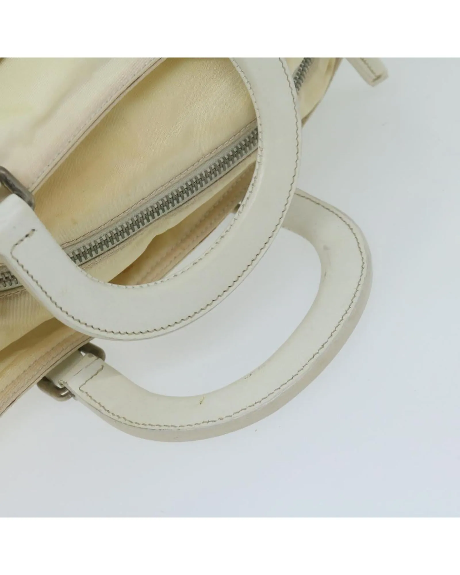 White Nylon 2-Way Hand Bag by Prada
