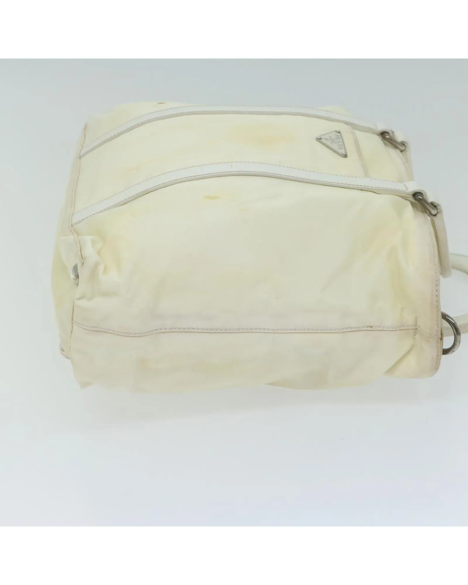 White Nylon 2-Way Hand Bag by Prada
