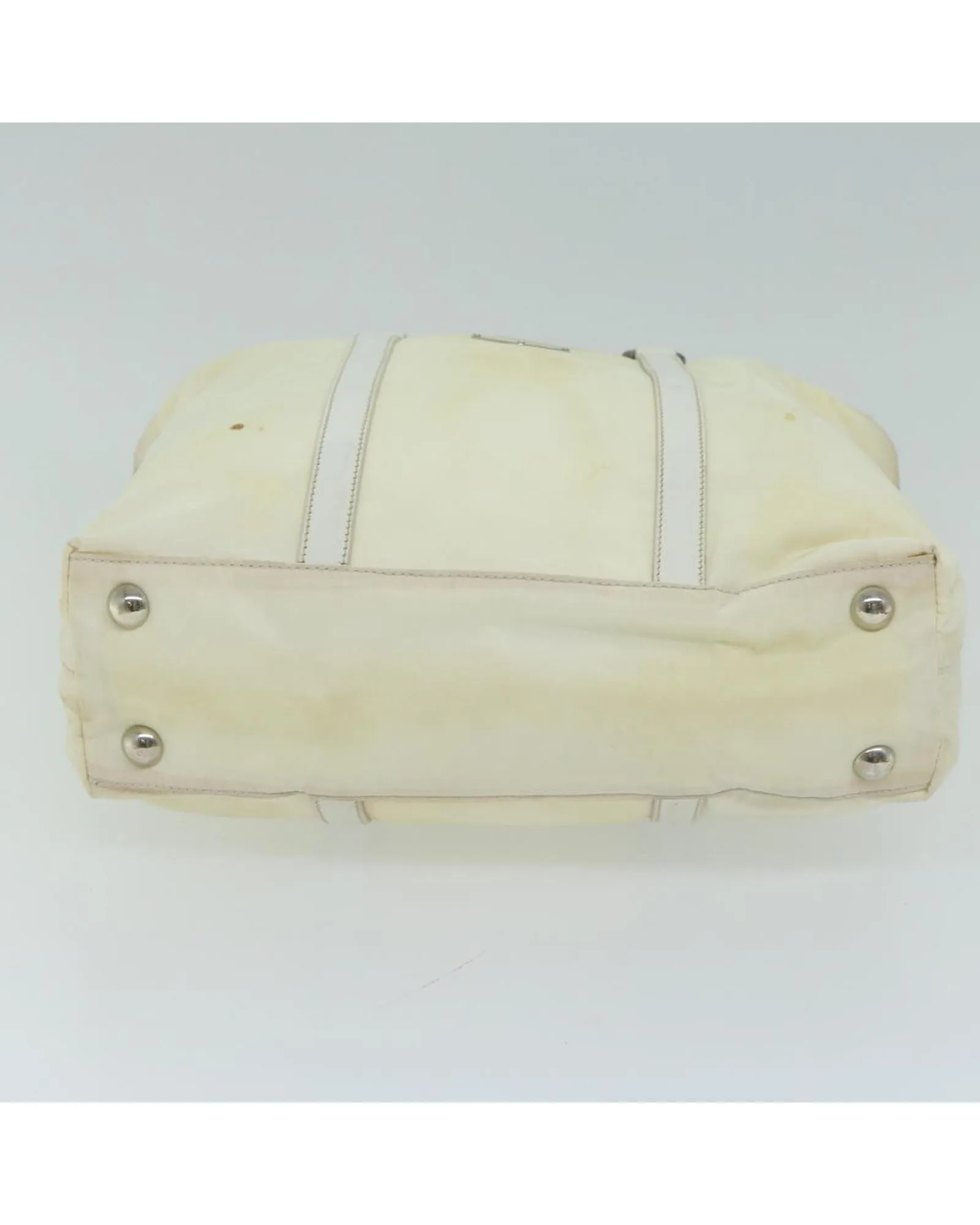 White Nylon 2-Way Hand Bag by Prada
